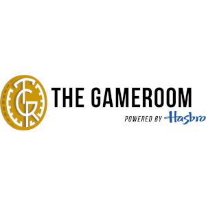 Logo for THE GAMEROOM Powered by Hasbro